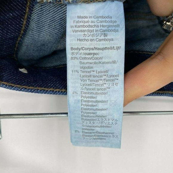 Madewell 9" Mid Rise Skinny Jeans Women's Size 26 Stretch Dark Wash Denim Blue - Picture 6 of 11